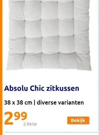 Action Absolu Chic zitkussen aanbieding