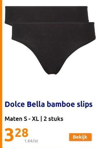 Action Dolce Bella bamboe slips aanbieding