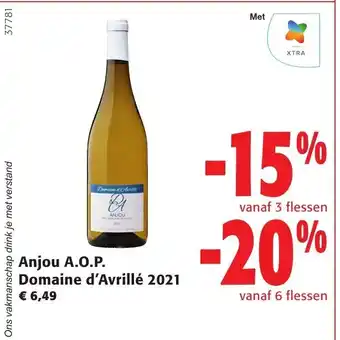Colruyt Anjou A.O.P. Domaine d'Avrillé 2021 aanbieding