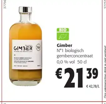Colruyt Gimber N°1 biologisch gemberconcentraat 0,0 % vol 50 cl aanbieding
