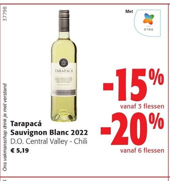 Colruyt Tarapacá Sauvignon Blanc 2022 D.O. Central Valley - Chili aanbieding