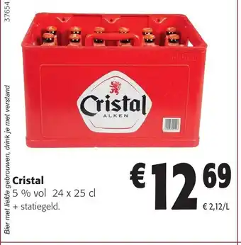 Colruyt Cristal 5 % vol 24 x 25 cl aanbieding
