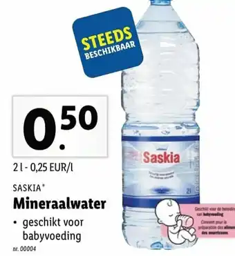 Lidl Mineraalwater 2l aanbieding