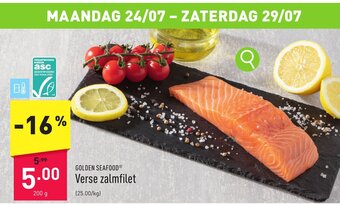 ALDI GOLDEN SEAFOOD® Verse zalmfilet 200g aanbieding