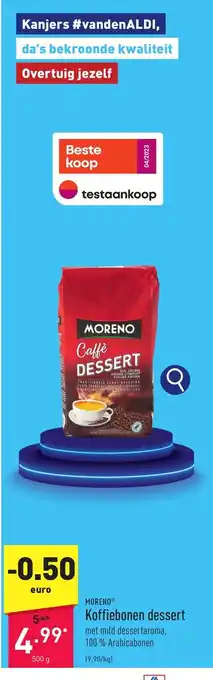 ALDI MORENOⓇ Koffiebonen dessert 500g aanbieding