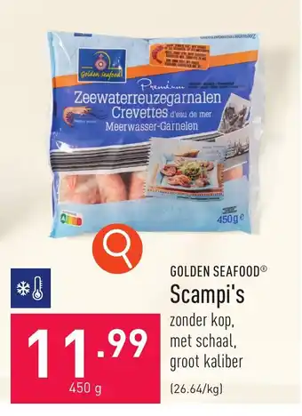 ALDI GOLDEN SEAFOODⓇ Scampi's 450g aanbieding
