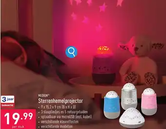 ALDI MEDION Ⓡ Sterrenhemelprojector 9 x 15.2x 9cm (Bx Hx D) aanbieding