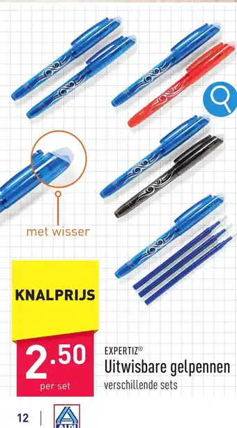 ALDI EXPERTIZ Uitwisbare gelpennen aanbieding