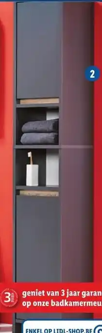 Lidl Hoge badkamerkast 32x180x28 cm aanbieding