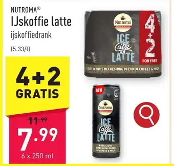 ALDI NUTROMAⓇ IJskoffie latte ijskoffiedrank 6x 250ml aanbieding