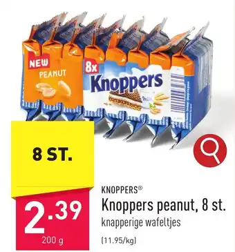 ALDI KNOPPERSⓇ Knoppers peanut, 8 st. 200g aanbieding