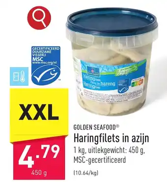 GOLDEN SEAFOODⓇ Haringfilets in azijn 1 kg. uitlekgewicht: 450 g.