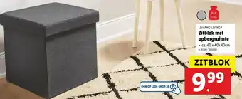 Lidl Zitblok met opbergruimte 40x40x40 cm aanbieding