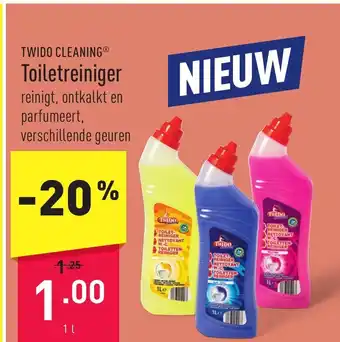 ALDI TWIDO CLEANINGⓇ Toiletreiniger reinigt, ontkalkt en parfumeert, verschillende geuren 1L aanbieding