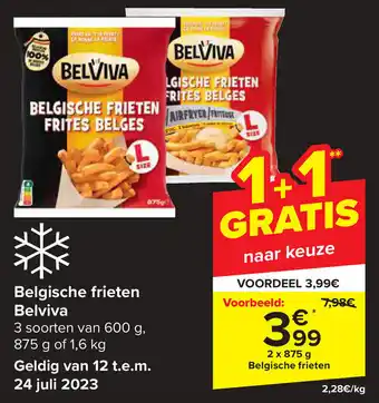 Carrefour Belgische frieten Belviva aanbieding