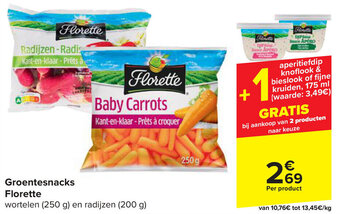 Carrefour Groentesnacks Florette aanbieding