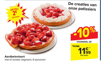 Carrefour Aardbeientaart aanbieding