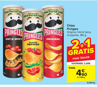 Carrefour Chips Pringles aanbieding