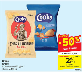 Carrefour Chips Croky aanbieding