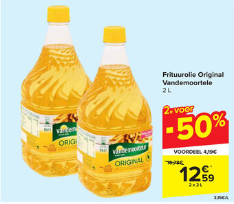 Carrefour Frituurolie Original Vandemoortele aanbieding