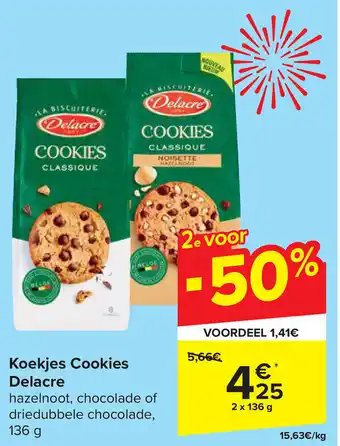 Carrefour Koekjes Cookies Delacre aanbieding