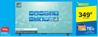 Carrefour TCL 55P631 aanbieding