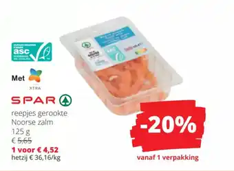 SPAR reepjes gerookte Noorse zalm 125 g
