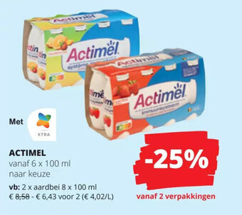 Spar Colruyt ACTIMEL aanbieding