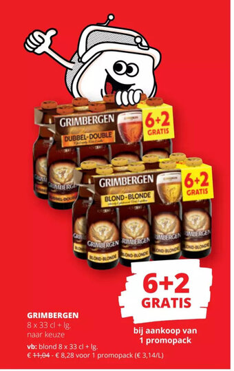 GRIMBERGEN 8 x 33 cl + lg