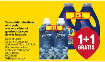 Delhaize Wasverzachter, zeebries Fresh, Lenor aanbieding