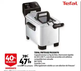 Auchan Tefal Friteuse FR333070 aanbieding