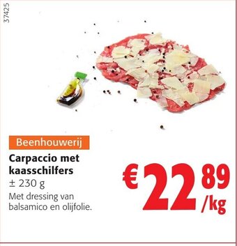 Carpaccio met kaasschilfers 230 g