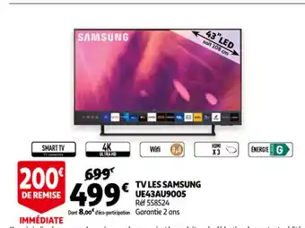 Auchan TV Less Samsung UE43AU9005 aanbieding