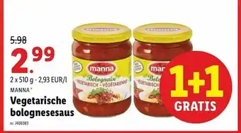 Lidl Vegetarische bolognesesaus 510 g aanbieding