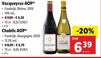 Lidl Vacqueyras AOP aanbieding