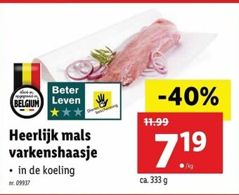 Lidl Heerlijk mals varkenshaasje 333g aanbieding