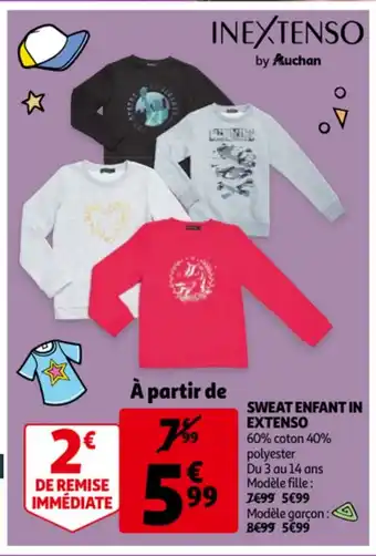 Auchan Sweat Enfant in Extenso aanbieding