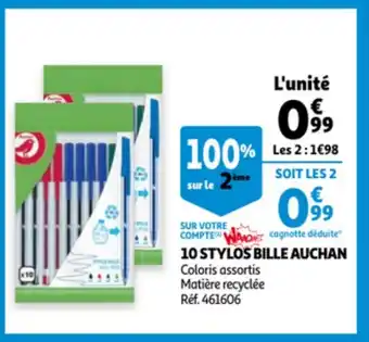 10 Stylos Bille Auchan
