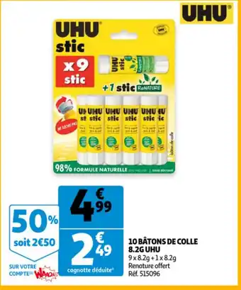 10 Bâtons De Colle 8.2g Uhu