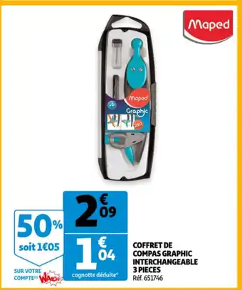 Coffret De Compas Graphic Interchangeable 3 pieces