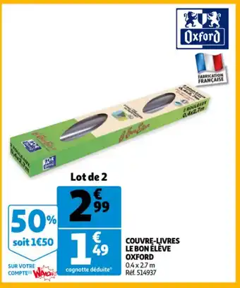 Couvre-Livres Le Bon Élève Oxford
