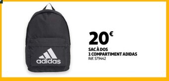 Auchan Sac À Dos 1 Compartiment Adidas aanbieding