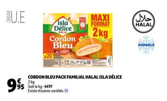 Auchan Cordon Bleu Pack Familial Halal Isla Délice aanbieding