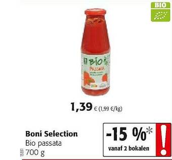 Colruyt Boni Selection Bio Passata aanbieding
