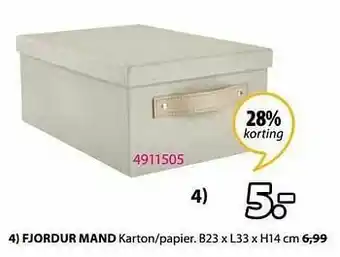 Jysk Fjordur mand aanbieding
