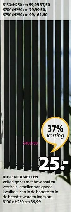 Jysk Rogen lamellen aanbieding