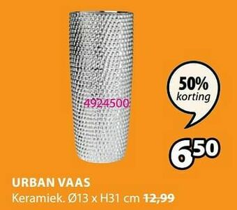 Jysk Urban vaas aanbieding