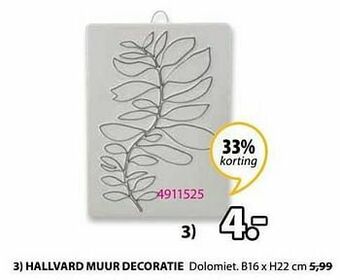 Jysk Hallvard muur decoratie aanbieding