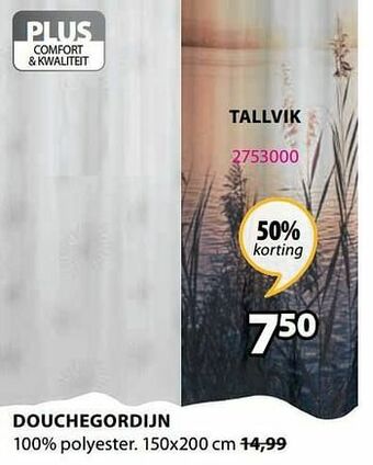Jysk Douchegordijn tallvik aanbieding