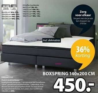 Jysk Plus c15 boxspring aanbieding